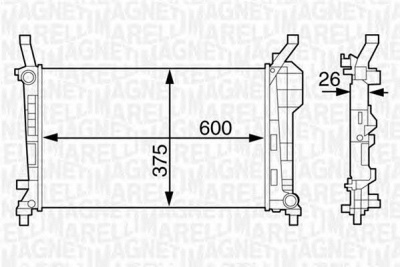 MAGNETI MARELLI 350213126200 -  Радиатор, охлаждение двигателя